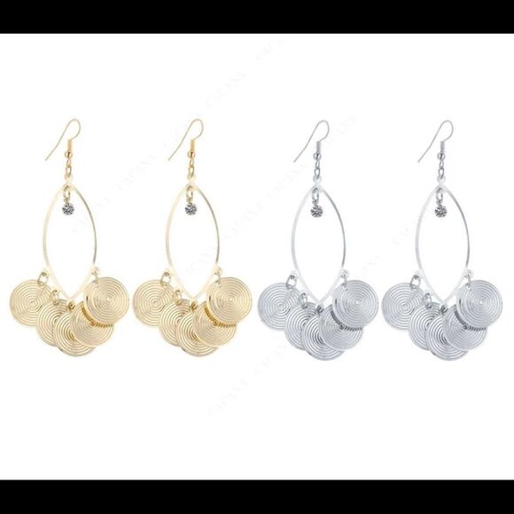 Boho Disc Earrings - Picture 1 of 8